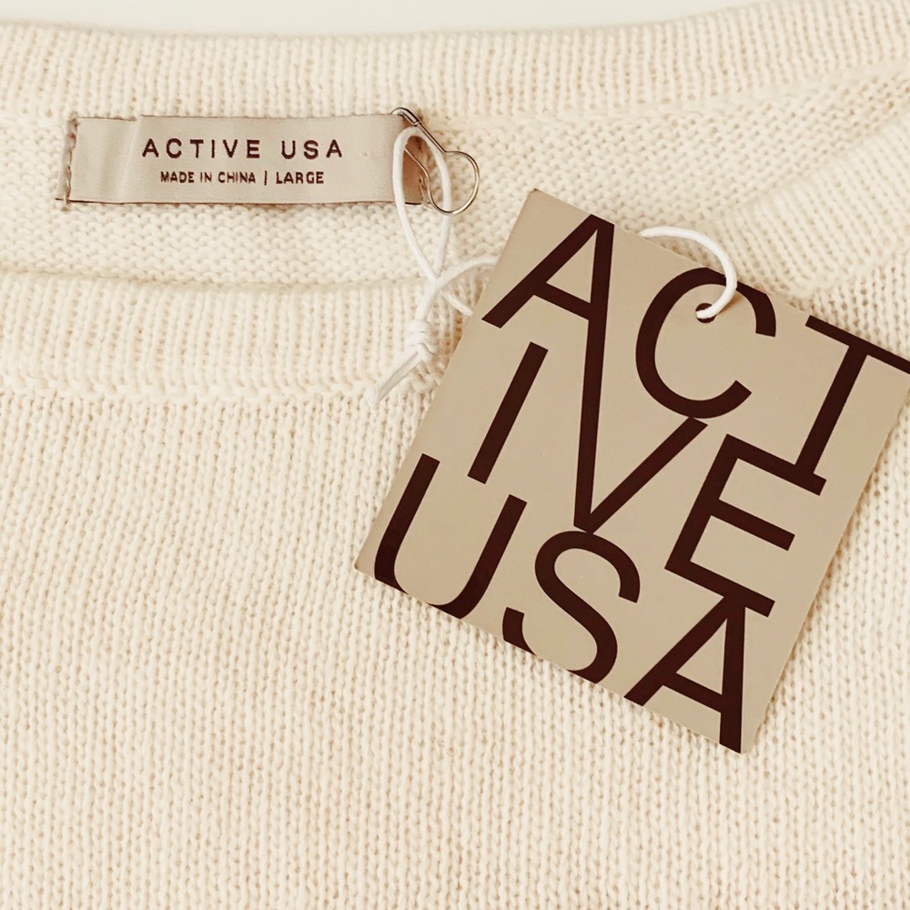 NWT Active USA Oversized Color-block Flattering Sweater - Picture 7 of 8